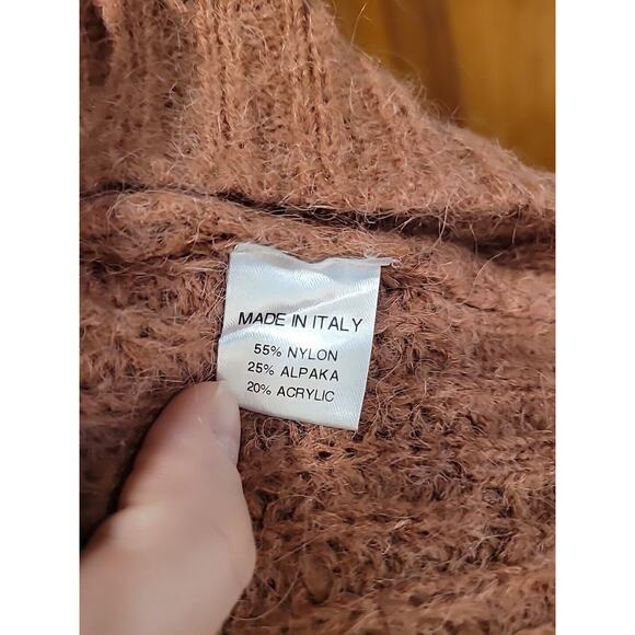 Bartolini Italy Women's Rose Alpaca Blend Cardigan Sweater Swiftie Size Medium - Picture 5 of 6